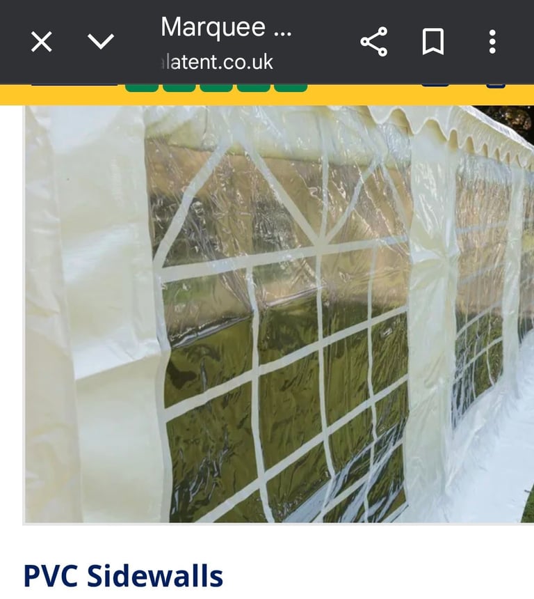 image for New  Gala tent 3m pvc marquee sides 