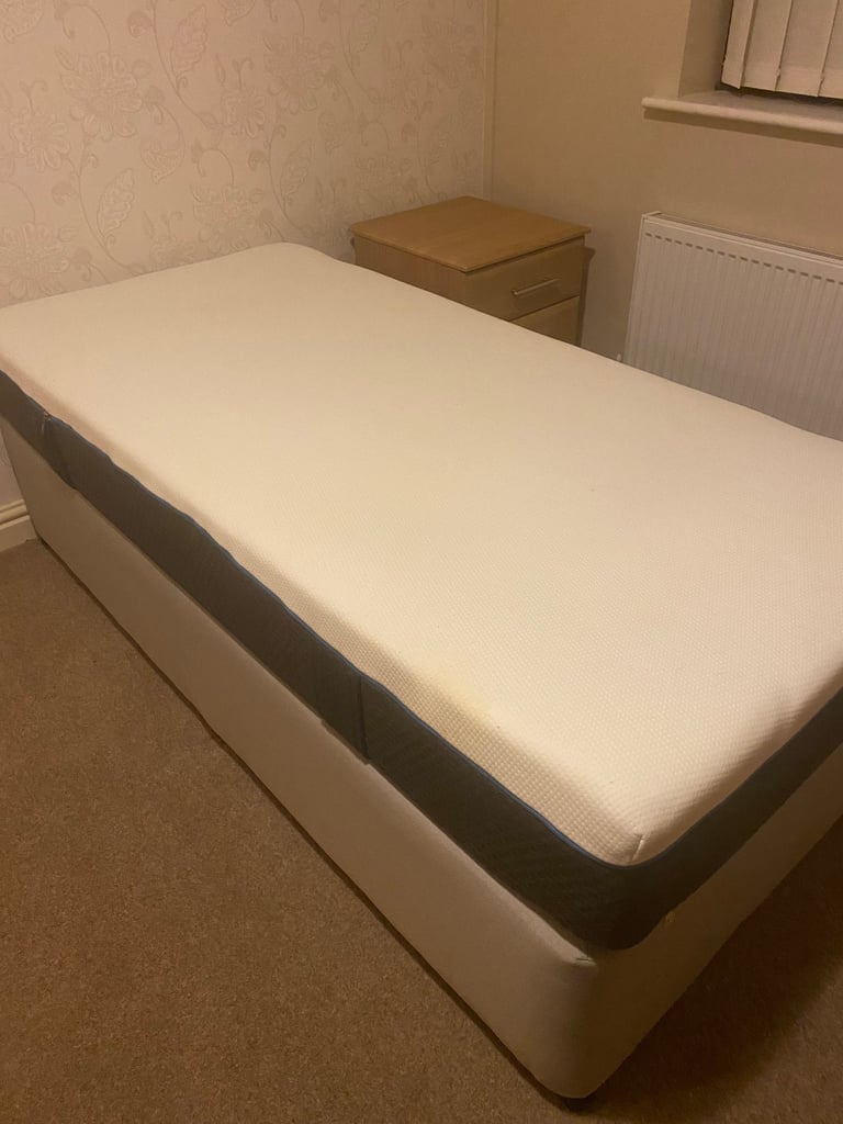 image for Single Divan storage bed & Emma mattress 