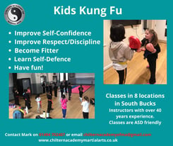 Improve your kid's confidence learning kung fu - classes in 8 locations in Wycombe area