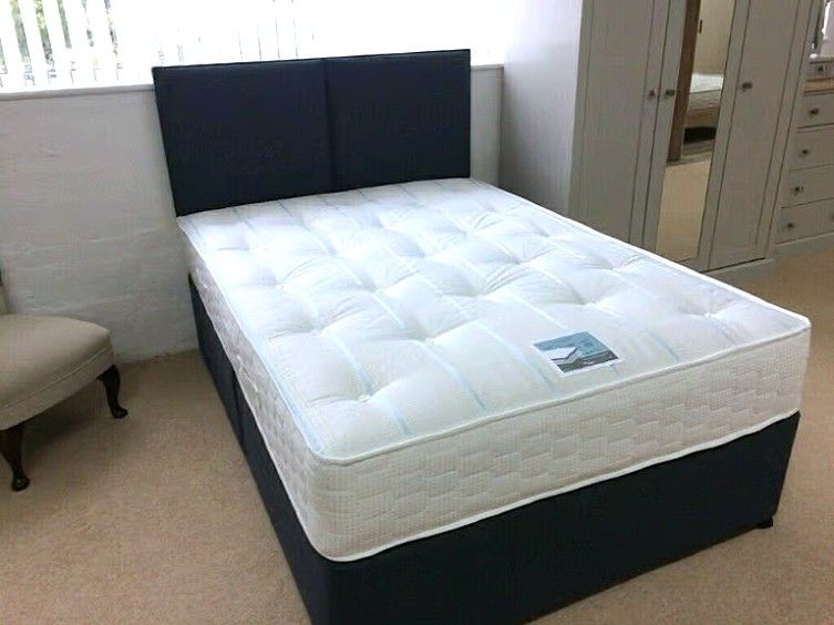 Brand New Double Divan Bed Base with Orthopedic/Memory Foam Mattress in All Sizes Single King size
