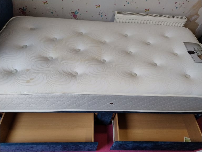 Single Divan Bed with 2 Drawer Storage