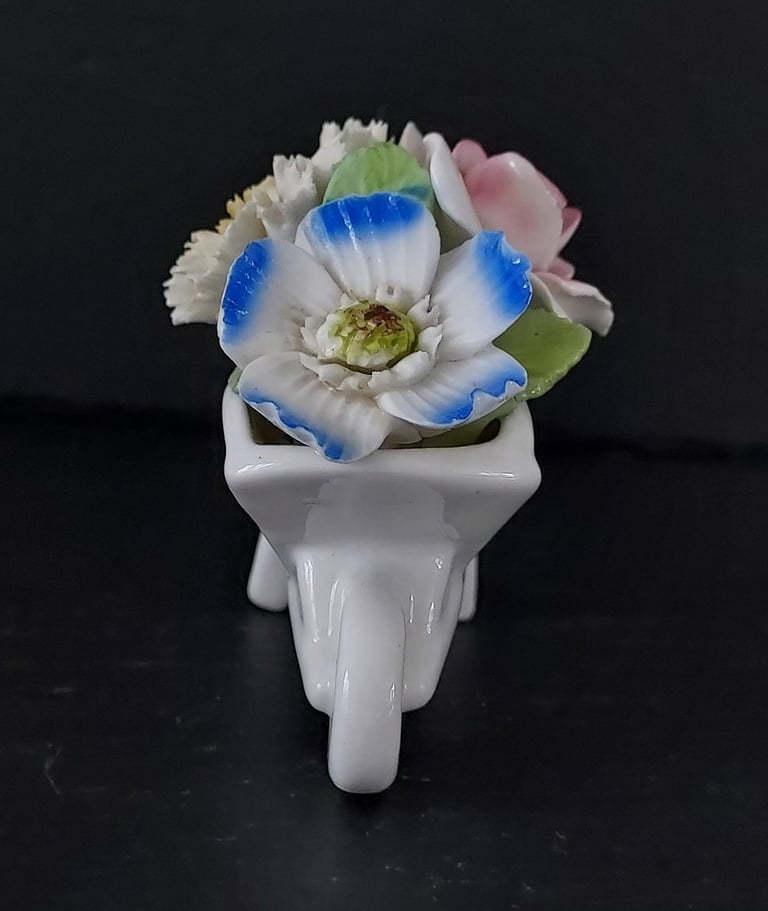 Vintage Royale Stratford Fine Bone China Floral Bouquet in Wheelbarrow