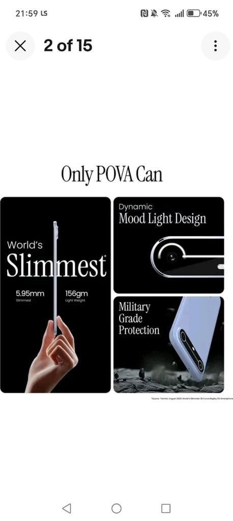 Brand new Tecno POVA Slim mobile