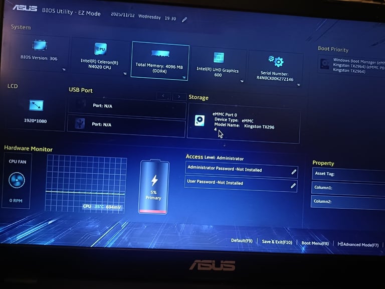 Asus L410M laptop mouse  pad not working 