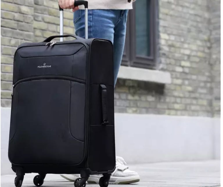 A Large Suitcase - Featherstone 4 Wheel Soft /  Turquoise or Black
