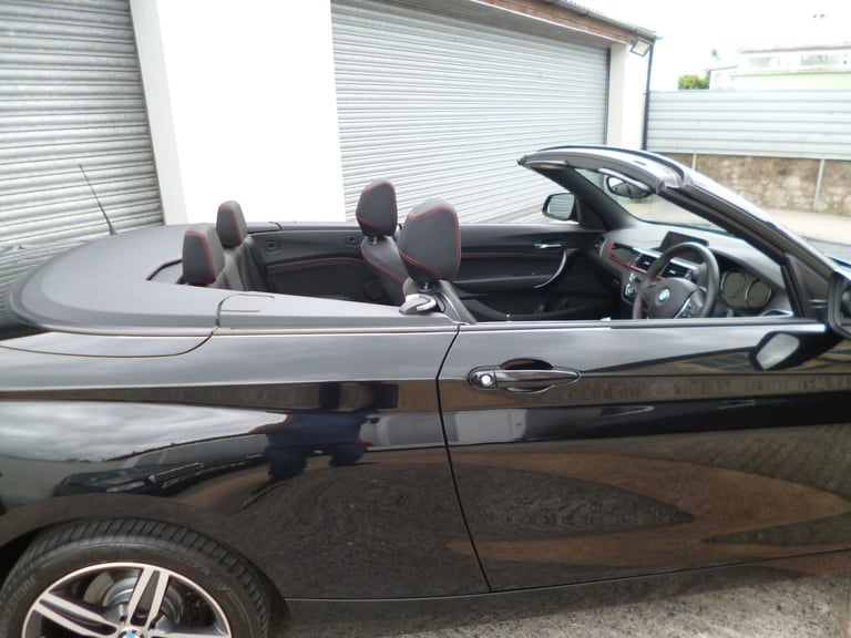 BMW 218i Sport AUTO Convertible 2019 Black 46000 miles one owner FSH Superb 
