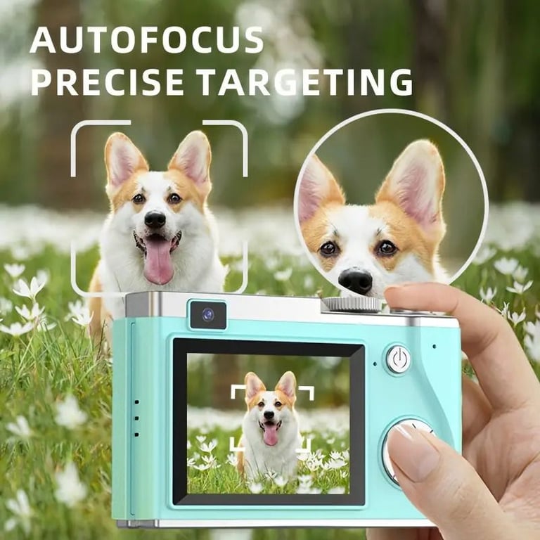 High-Definition CCD Retro Camera for Photography, Video Recording - Rechargeable for kids and gifts