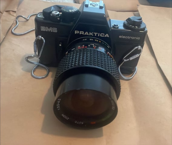 BMS Praktica electronic film camera with free Weston Euro exposure