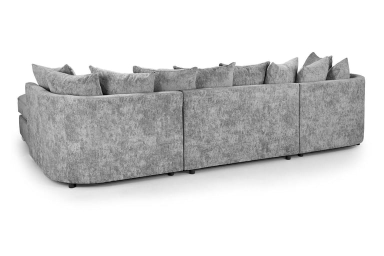 Brand New Bishop Scatterback U Shape Sofa - Grey - SAME/NEXT DAY DELIVERY