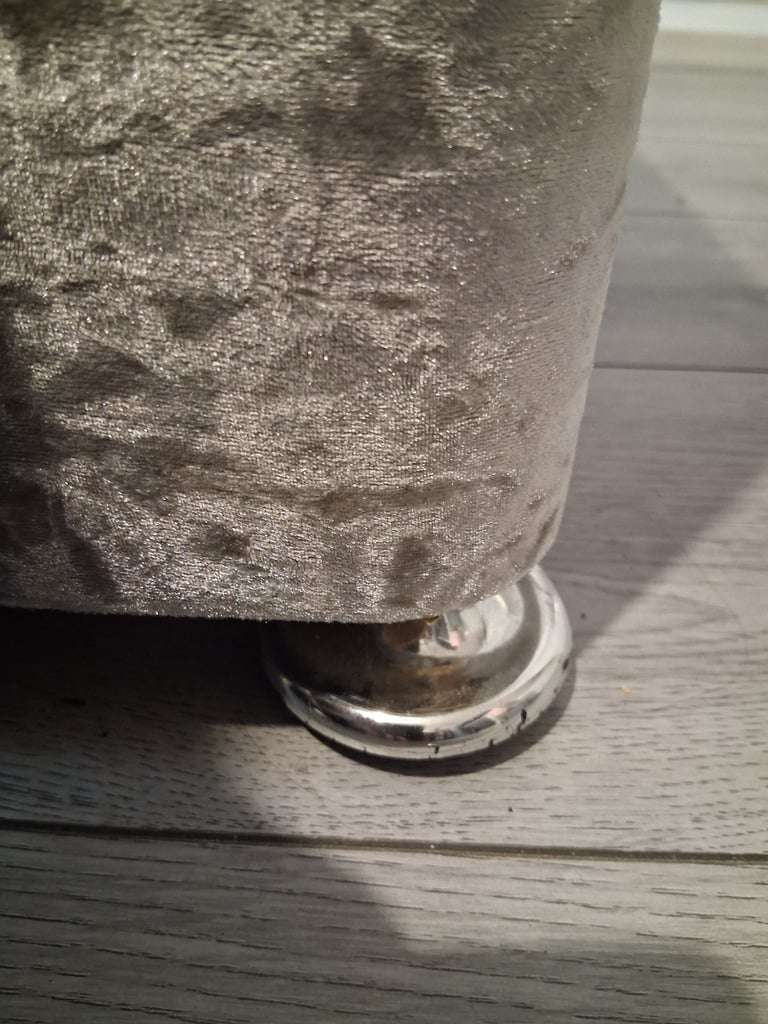 Grey Single divan bed base & headboard