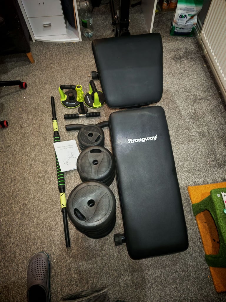 Strongway kettlebell and Wright bench