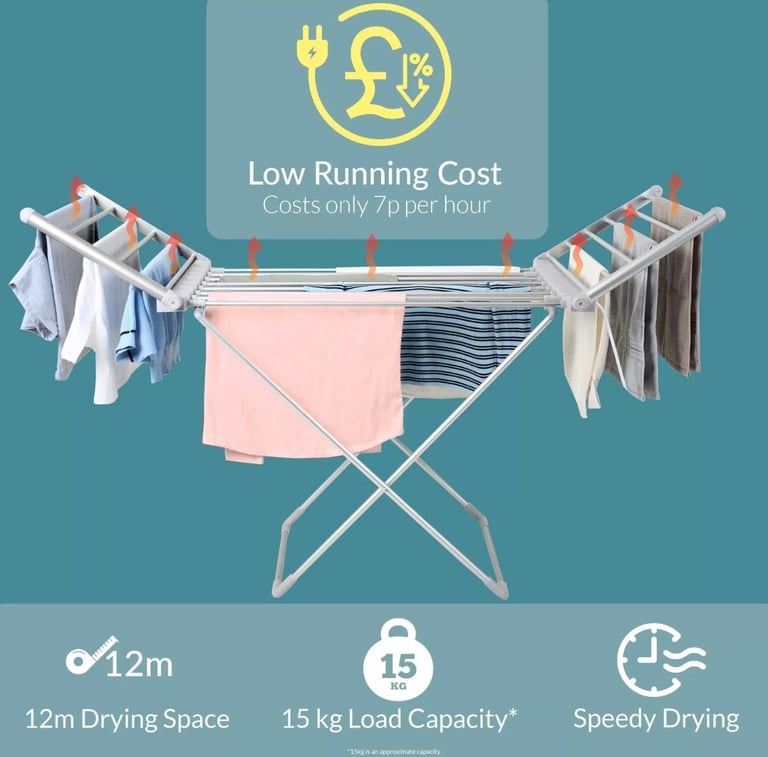 Electric heated clothes airer