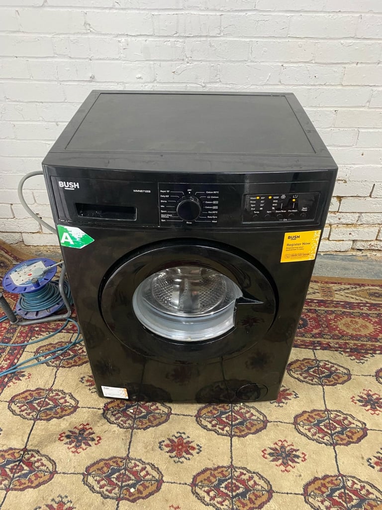 FREE DELIVERY Beautiful Bush 7KG Black A+ Energy Washing Machine 