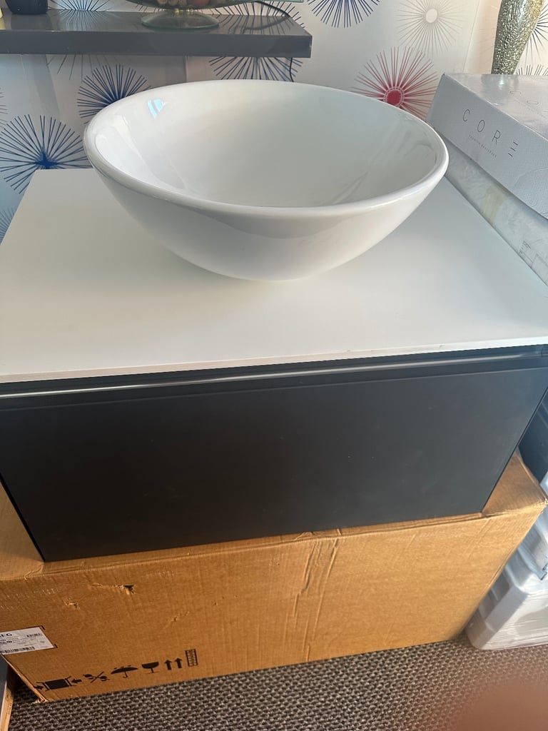 Sink and cabinet plus mixer