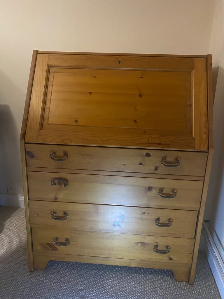 image for Writing chest of draws wooden oak 