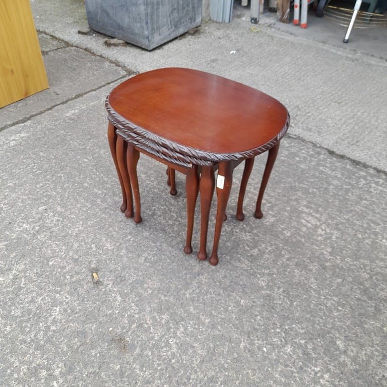Nest of 3 tables with Queen Anne feet, ref:18856 £25.00
