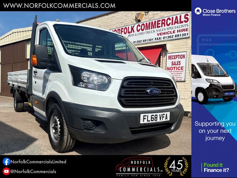 2018 Ford Transit 2.0 TDCi 130ps 14ft Dropside  Dropside Diesel Manual