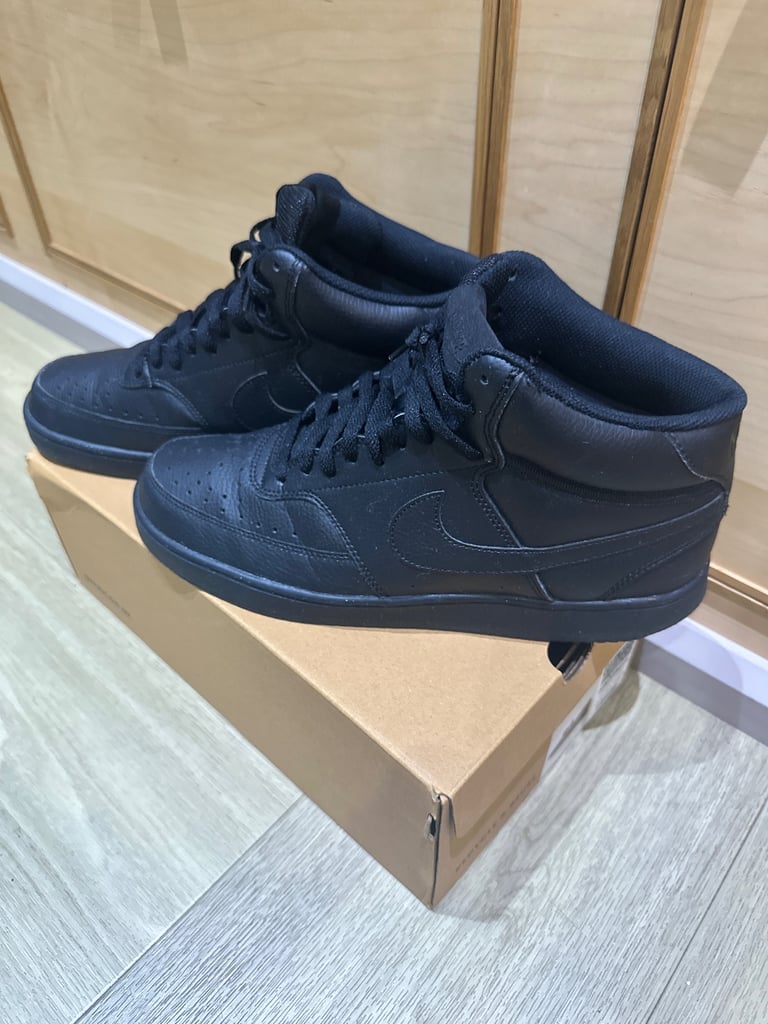 Nike Court Vision Men’s Trainers – UK 9.5 | All-Black | Good Condition | Sold Out in Stores