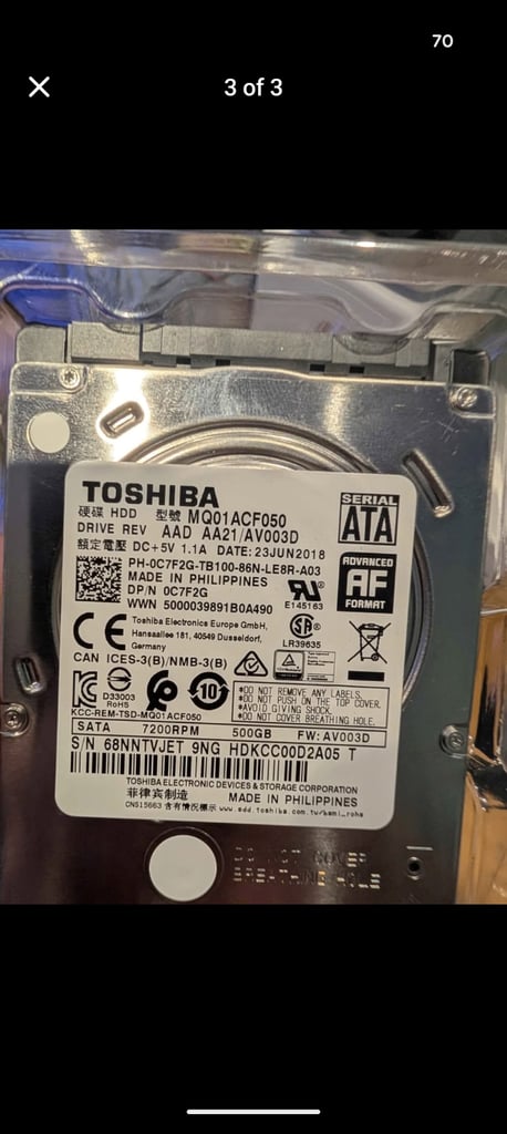Hard drives job lot 2.5 500gb