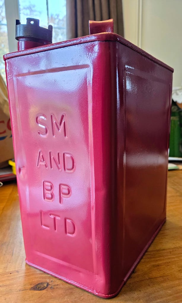 image for Vintage Shell Mex and BP 2 Gallon Petrol can with original lid