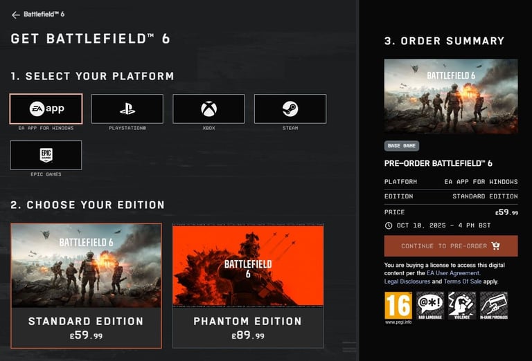 image for Battlefield 6 Standard Edition for PC - EA Code