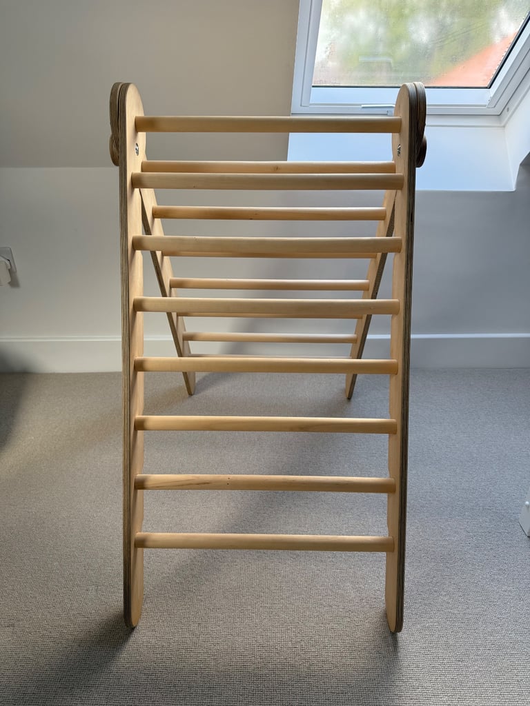 Kids pikler triangle, wooden with slide/ladder