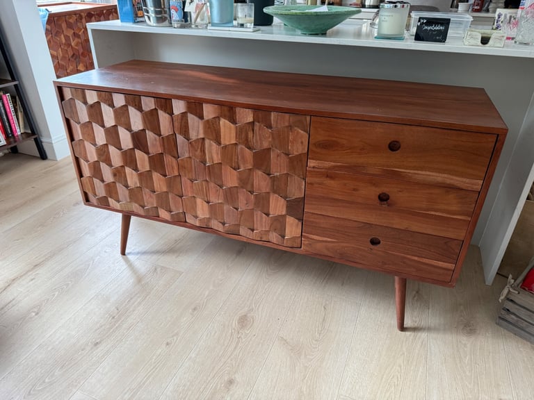 image for FREE DELIVERY SWOON ZABEL ROSEWOOD SIDEBOARD WITH DRAWERS GREAT CONDITION