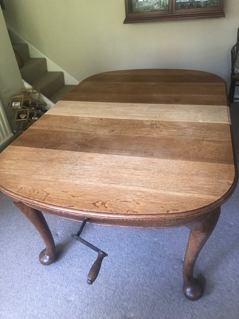Oak oval dining table