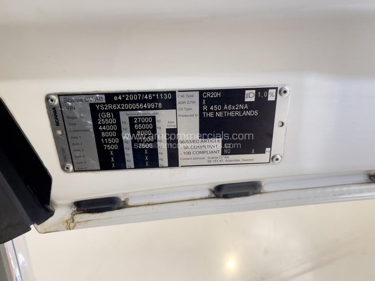 2022 (71) SCANIA R450 6X2 TAG HIGHLINE