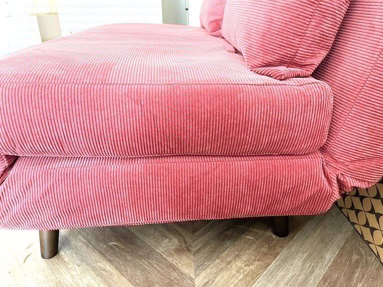 Lovely Corduroy Berry Colour Double Click Clack Sofa Bed 