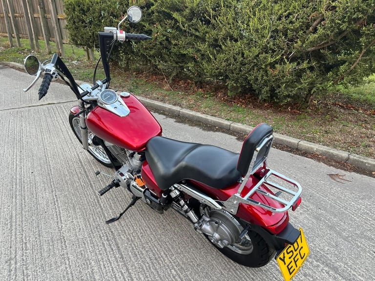 2007 07 HONDA VT 750 C2-7 SHADOW RED MINT 9k MILES CUSTOM CRUISER TALL BARS