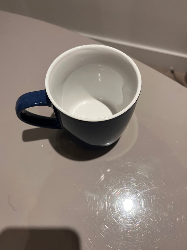 Set of 6 navy blue mugs