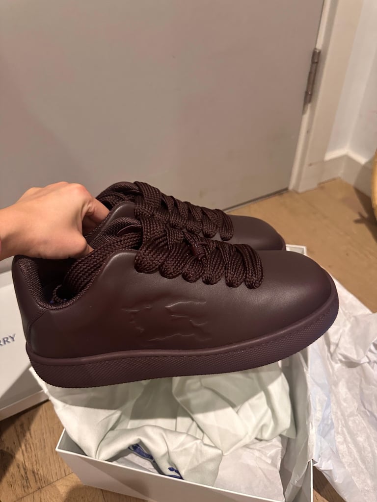 image for Burberry low top trainer on rubber sole