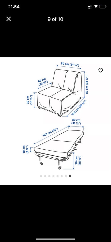 IKEA LYCKSELE SOFA BED