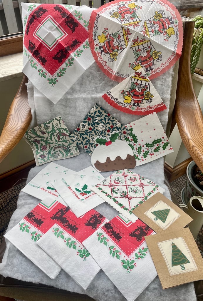  15 Modern And Vintage Paper Napkins Christmas Display Decoupage 