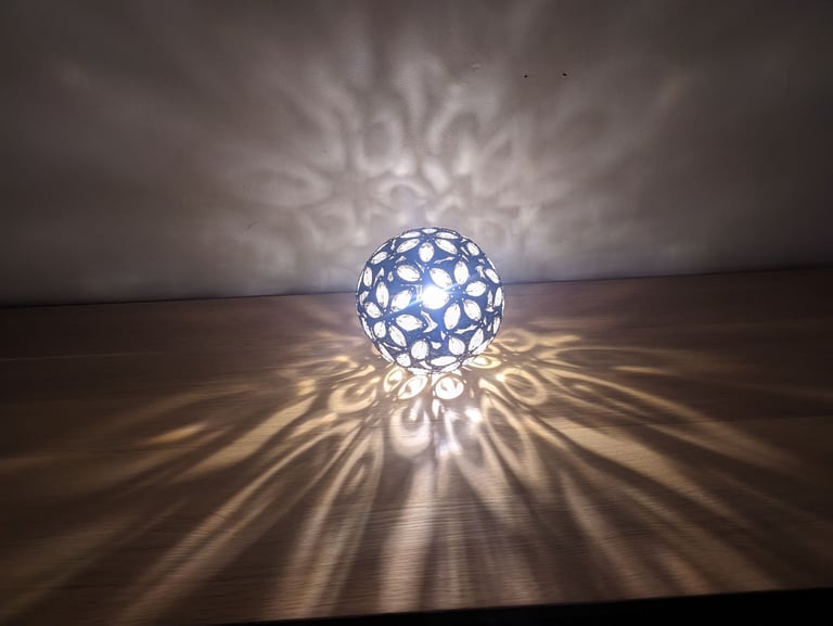 NEXT Metallic Crystal Bead Floral Pattern Sphere Table Lamp