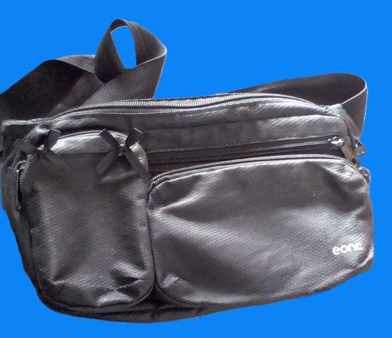 image for Eono Large Black Multi-Pockets Waterproof Bum Bag Fanny Pack.POST OR COLLECT!