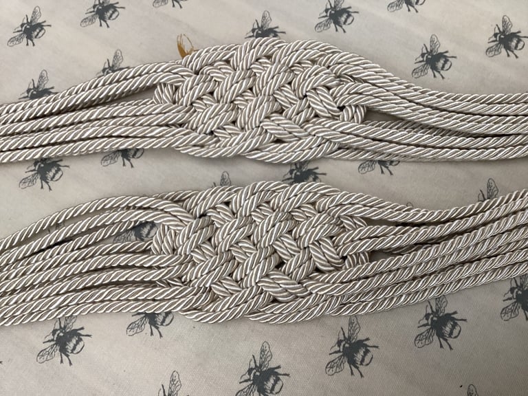 image for Laura Ashley Beige Plaited Curtain Tiebacks