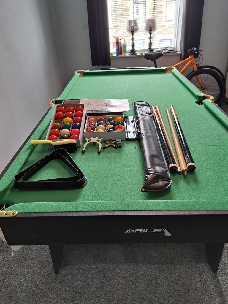 Riley snooker/ pool table folding legs/ top for table tennis. 