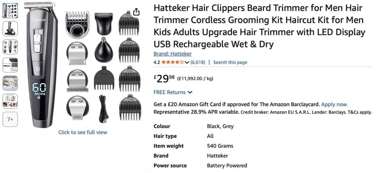 image for Beard trimmer - like new