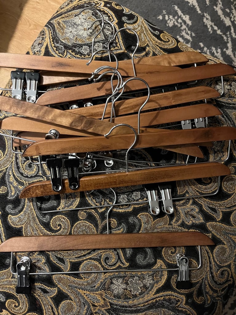 image for Wooden trouser hangers