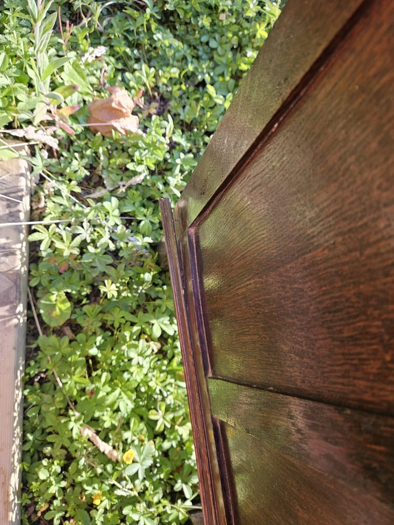 Small vintage hardwood cabinet