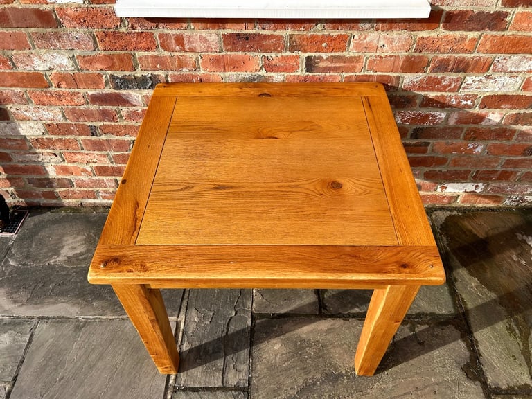 Rustic Solid Oak Square Dining Table - Great Condition 