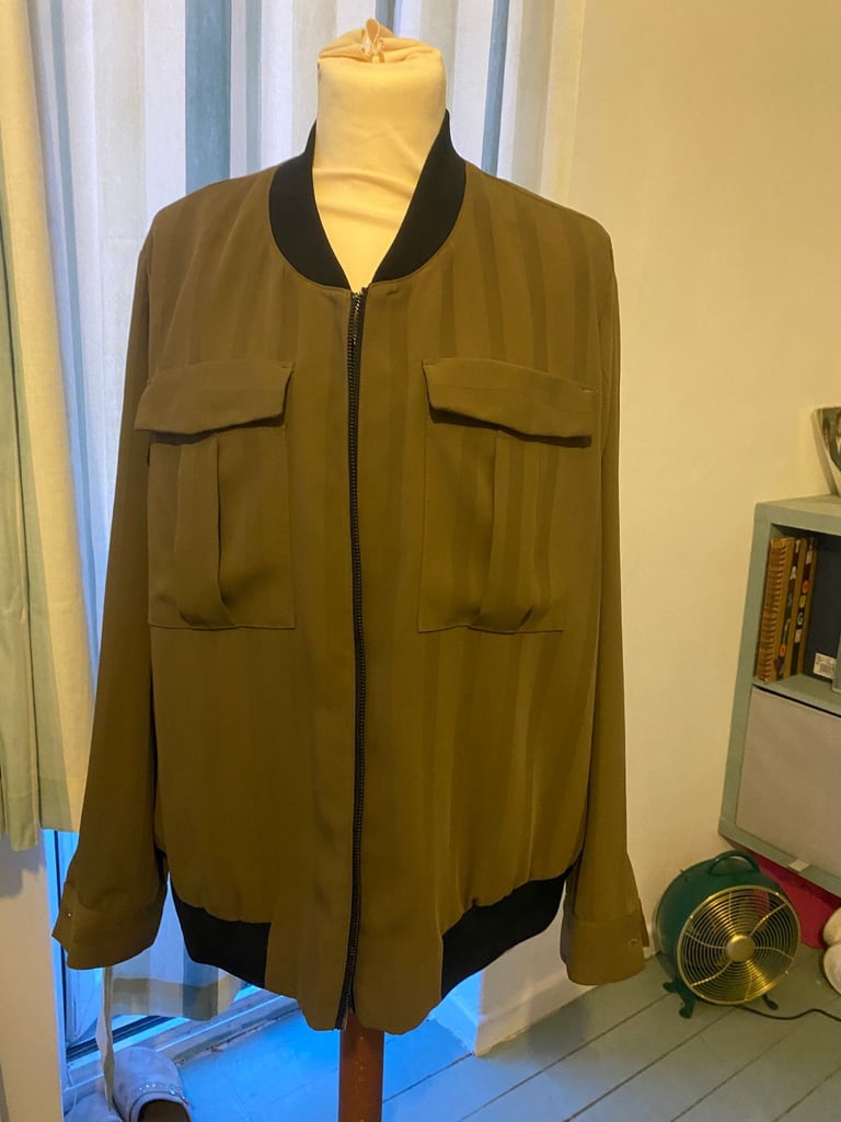 Size 18 - Womens Next Khaki Green Bomber Jacket