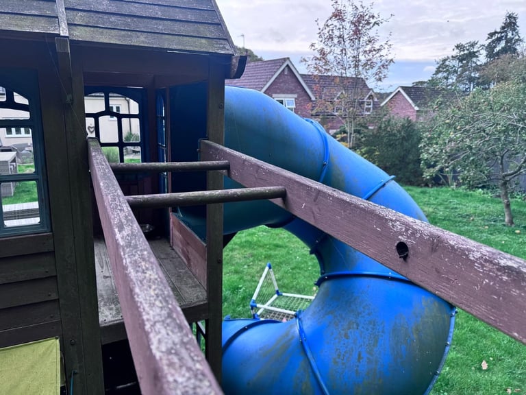 Children’s playset swing slide curly side etc