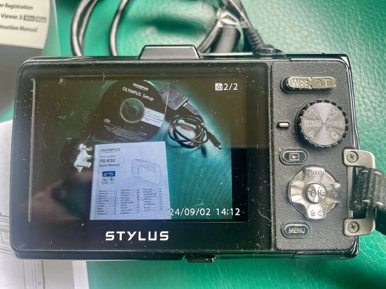 Olympus Stylus Tough TG-830 16 Megapixels Shockproof Waterproof Camera Black