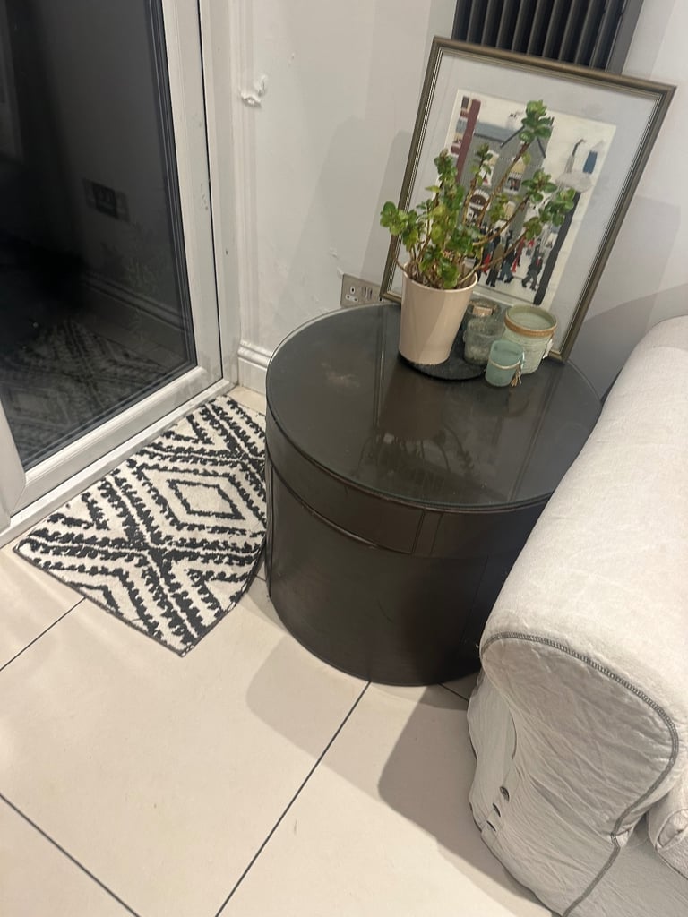 image for Leather side tables 