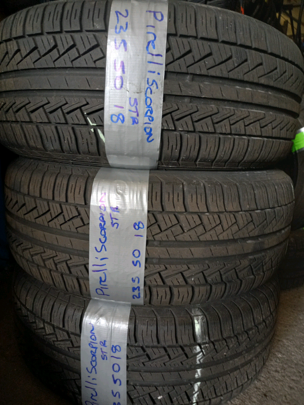 Matching set 235 50 18 pirelli tyres 7mm free fit 7days