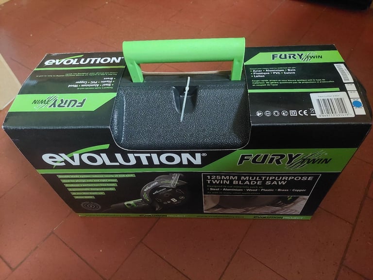 EVOLUTION FURY TWIN BLADE 125MM MULTIPURPOSE BLADE EXCELLENT TOOL NEW IN BOX