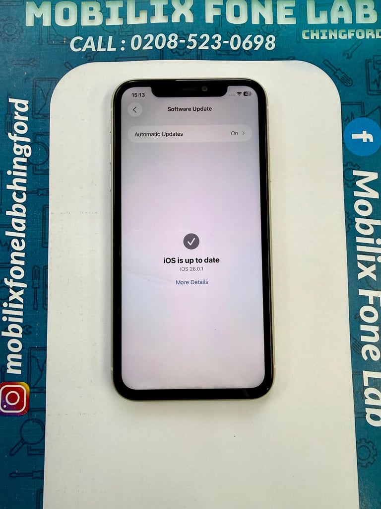 Apple iPhone 11 64GB White Unlocked Battery Health 100% Face ID Working Latest iOS 26.0.1